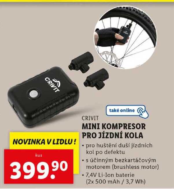 MINI KOMPRESOR PRO JÍZDNÍ KOLA 