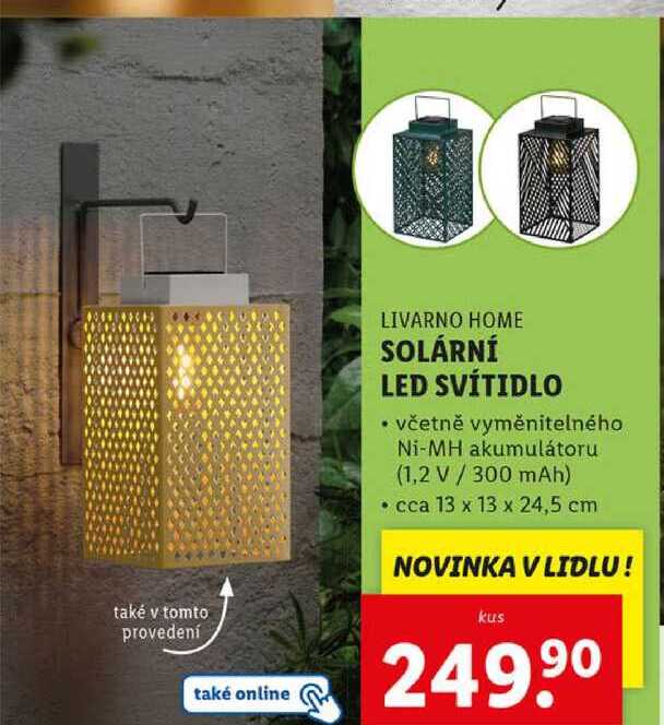 SOLÁRNÍ LED SVÍTIDLO 