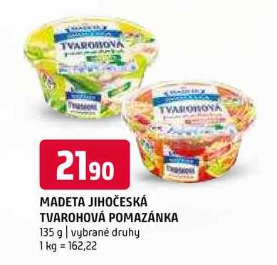 Madeta Jihočeská zvarohová pomazánka 135g, vybrané druhy