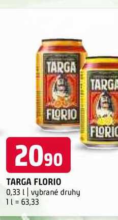 Targa florio 0,33l vybrané druhy 
