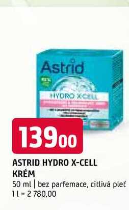 Astrid hydro c-cell krém 50 ml bez parfemace, citlivá pleť 