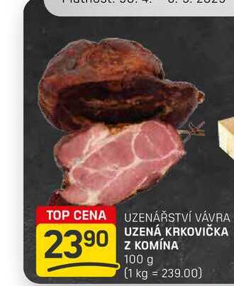 UZENÁ KRKOVIČKA Z KOMÍNA 100g