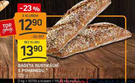 BAGETA RUSTIKÁLNÍ S POHANKOU 120 g