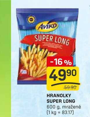 HRANOLKY SUPER LONG 600 g, mražené