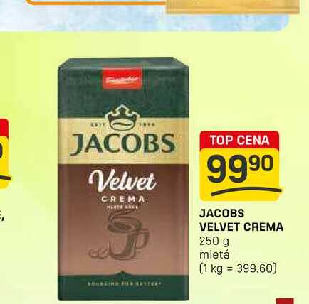 JACOBS VELVET CREMA 250 g mletá 