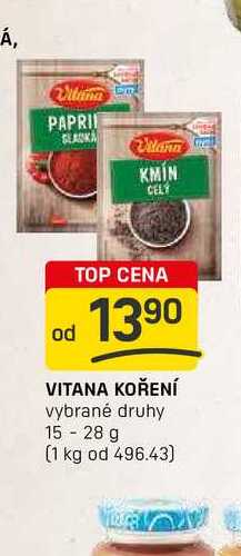 VITANA KOŘENÍ vybrané druhy 15 - 28 g