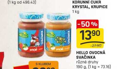HELLO OVOCNÁ SVAČINKA různé druhy 190 g
