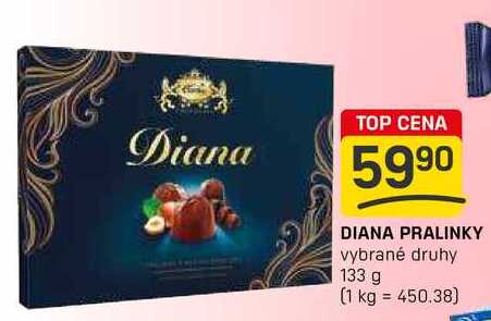 DIANA PRALINKY vybrané druhy 133 g 
