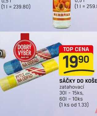 SÁČKY DO KOŠE zatahovací 301 - 15ks