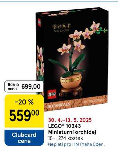 LEGO® 10343 Miniaturní orchidej 18+, 274 kostek  