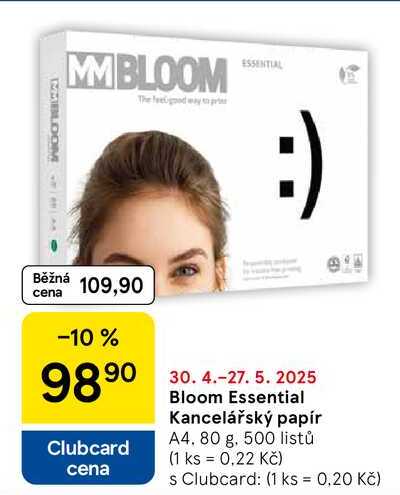 Bloom Essential Kancelářský papír A4, 80 g. 500 listů 