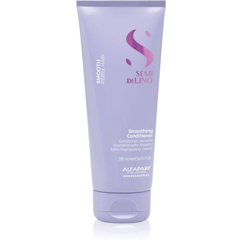 Alfaparf Milano Semi di Lino Smooth uhlazující kondicionér pro nepoddajné a krepatějící se vlasy 200 ml