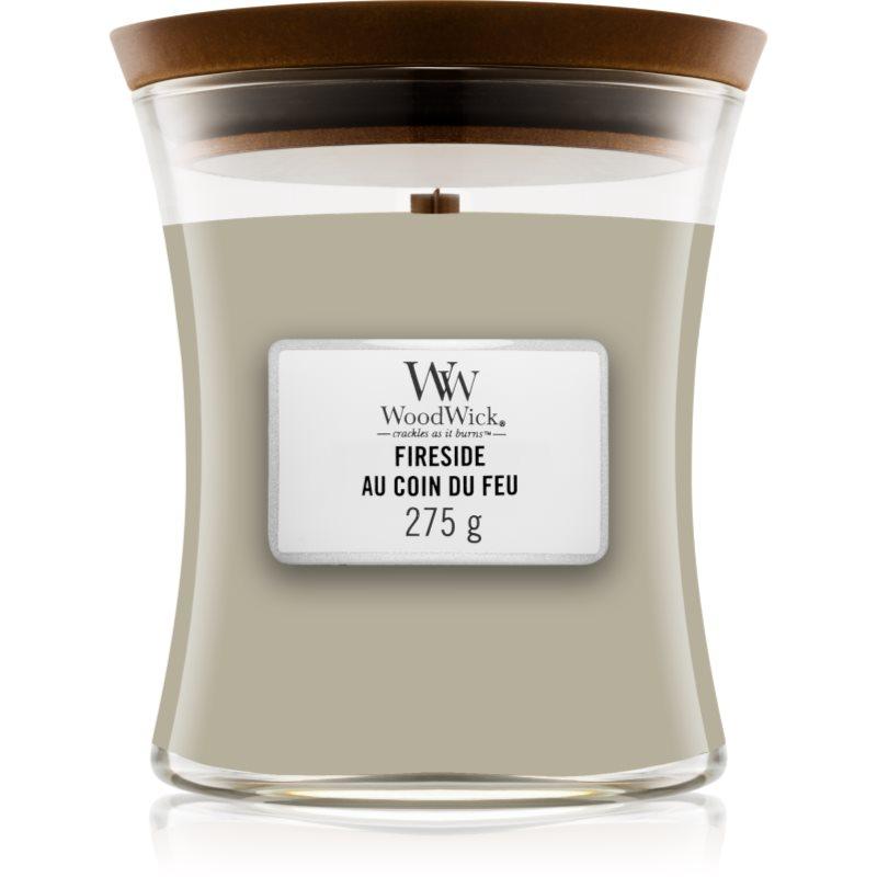 Woodwick Fireside Au Coin Du Feu vonná svíčka s dřevěným knotem 275 g