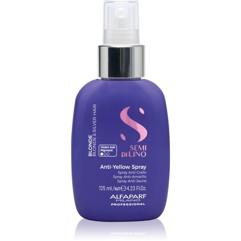 Alfaparf Milano Semi di Lino Blonde sprej proti žlutým tónům pro blond a melírované vlasy 125 ml