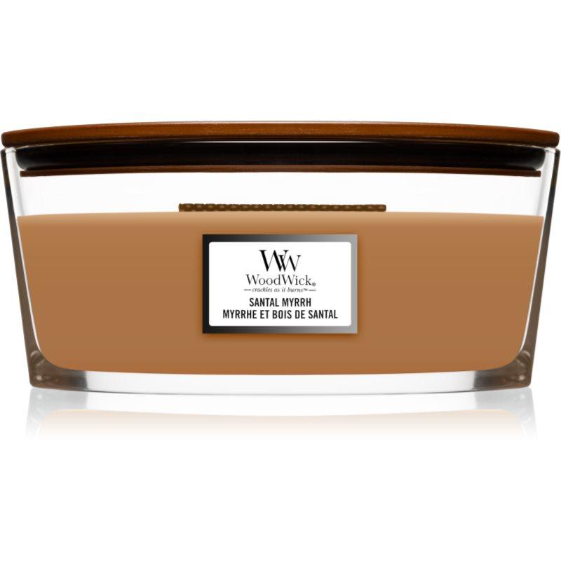 Woodwick Santal Myrrh vonná svíčka s dřevěným knotem (hearthwick) 453,6 g