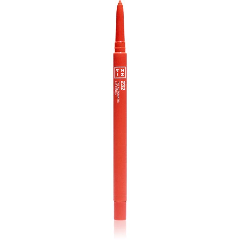 3INA The Automatic Lip Pencil konturovací tužka na rty odstín 232 Hot coral 0.35 g