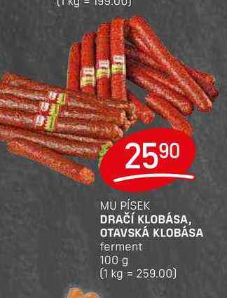 DRAČÍ KLOBÁSA, OTAVSKÁ KLOBÁSA ferment 100g