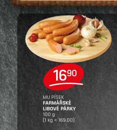 FARMÁŘSKÉ LIBOVÉ PÁRKY 100g