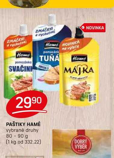 PAŠTIKY HAMÉ vybrané druhy 80-90 g  