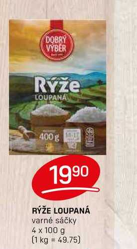 RÝŽE LOUPANÁ varné sáčky 4 x 100g