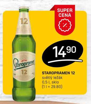 STAROPRAMEN 12 světlý ležák 0,5l