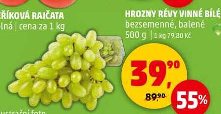 HROZNY RÉVY VINNÉ BÍLÉ bezsemenné, balené, 500 g