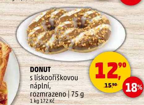 DONUT s lískooříškovou náplní, 75 g 