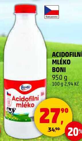 ACIDOFILNI MLÉKO BONI, 950 g