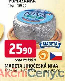 MADETA JIHOČESKÁ NIVA 60% tuku, 100g