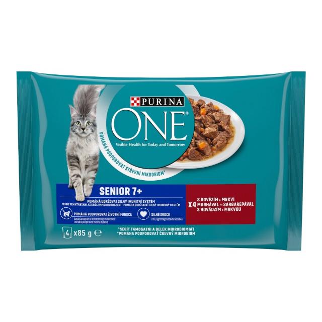 Purina One Senior Kapsičky hovězí s mrkví
