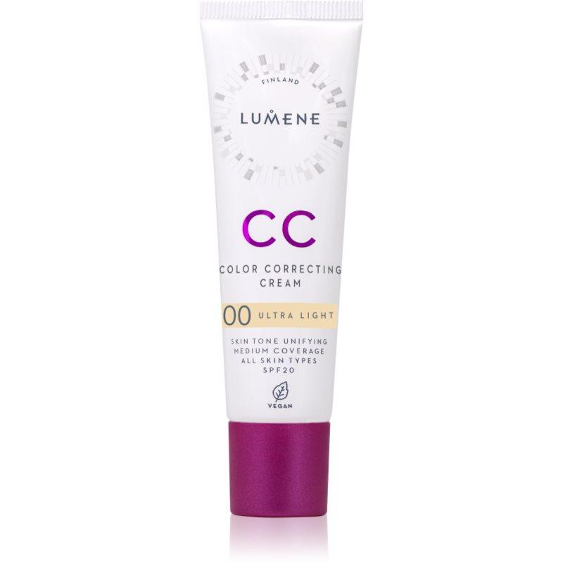 Lumene CC Color Correcting Cream CC krém pro jednotný tón pleti SPF 20 odstín 00 Ultra Light 30 ml
