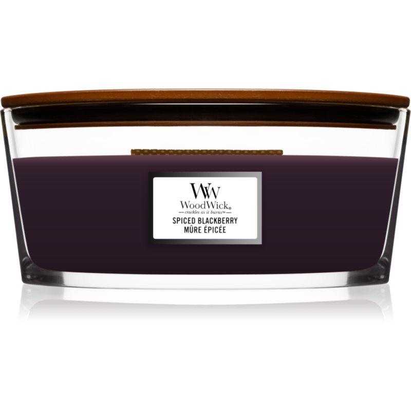 Woodwick Spiced Blackberry vonná svíčka s dřevěným knotem (hearthwick) 453,6 g