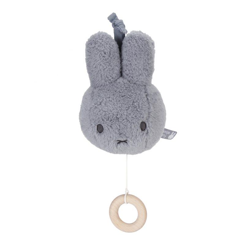 Little Dutch Music Box Miffy Fluffy Blue kontrastní závěsná hračka s melodií 1 ks