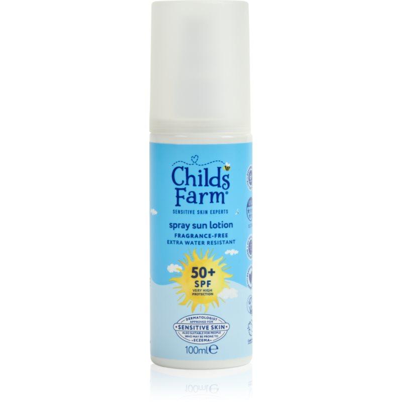 Childs Farm Suncare dětský sprej na opalování SPF 50+ bez parfemace 100 ml