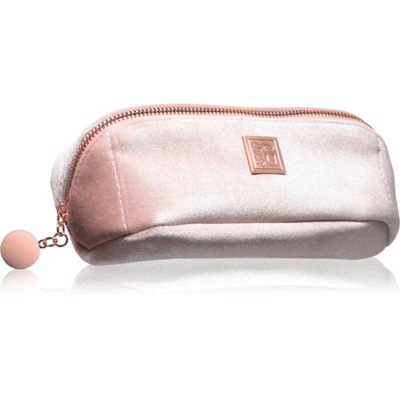 SOSU Cosmetics Luxury Velvet Vanity Bag kosmetická taštička Nude 1 ks