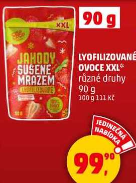 LYOFILIZOVANÉ OVOCE XXL různé druhy, 90 g 