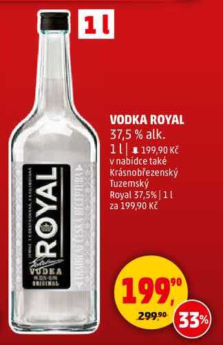 VODKA ROYAL 37,5% alk., 1 l