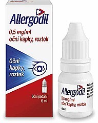 Allergodil 0,5 mg/ml oční kapky, roztok 6 ml