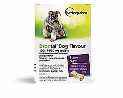 Drontal® Dog Flavour 150/144/50 mg 2 tablety