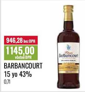 BARBANCOURT 15 yo 43% 0,7l