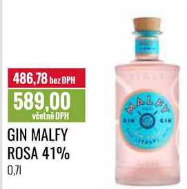 GIN MALFY ROSA 41% 0,7l