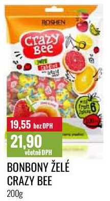 BONBONY ŽELÉ CRAZY BEE 200g