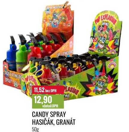 CANDY SPRAY HASIČÁK, GRANÁT 50g 