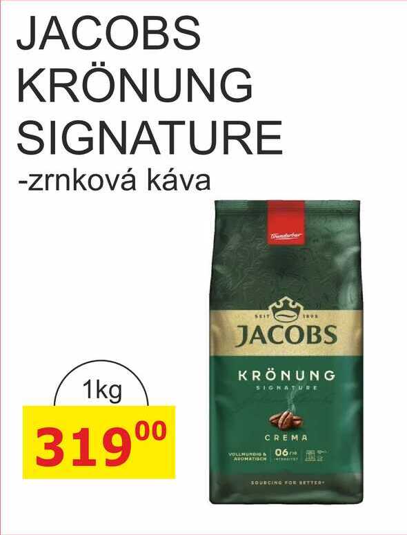 JACOBS KRÖNUNG SIGNATURE -zrnková káva 1kg 