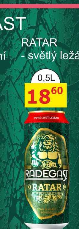 Radegast RATAR 0,5L plechovka