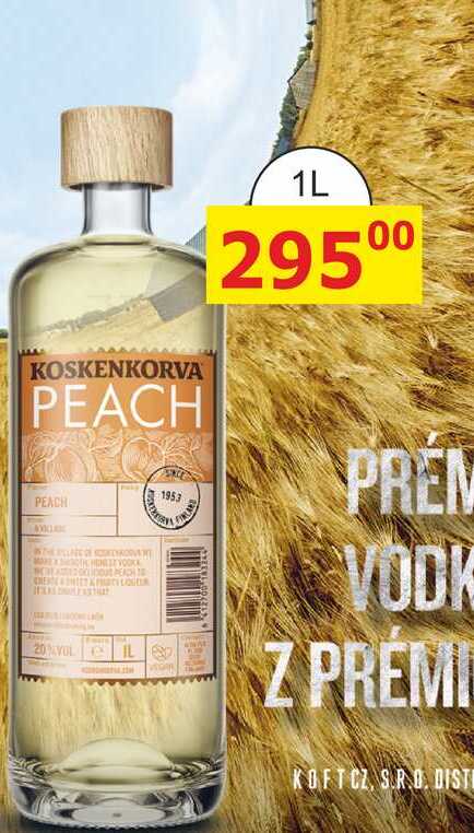 Koskenkorva Peach vodka 1l