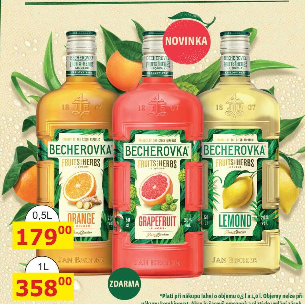 BECHEROVKA FRUITS HERBS LIQUEUR 1l v akci