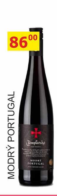 Templářské sklepy 0,75l MODRÝ PORTUGAL 