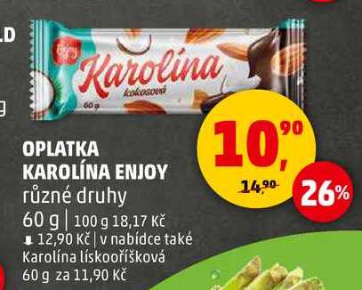 OPLATKA KAROLÍNA ENJOY různé druhy, 60 g  