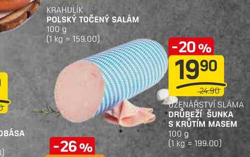 DRŮBEŽÍ ŠUNKA S KRŮTÍM MASEM 100g